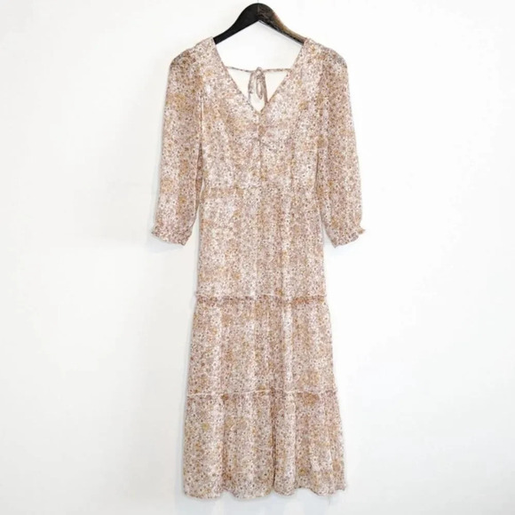SINCERELY JULES Tie Back Tiered Ruffle Floral Dress - Picture 1 of 6